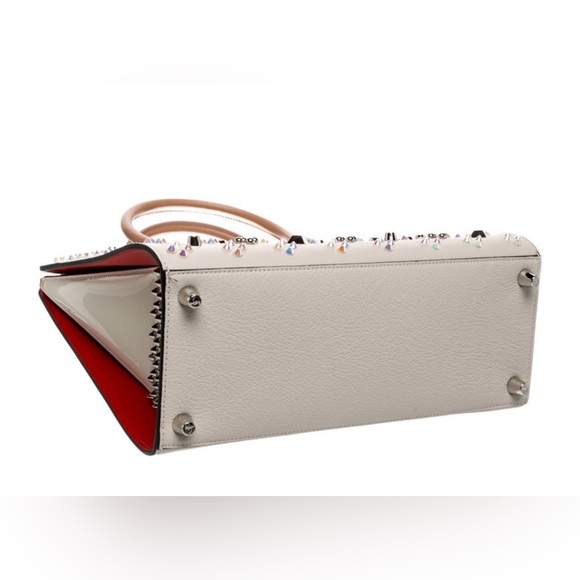 Christian Louboutin ivory studded Paloma tote Embellished bag - Picture 4 of 17